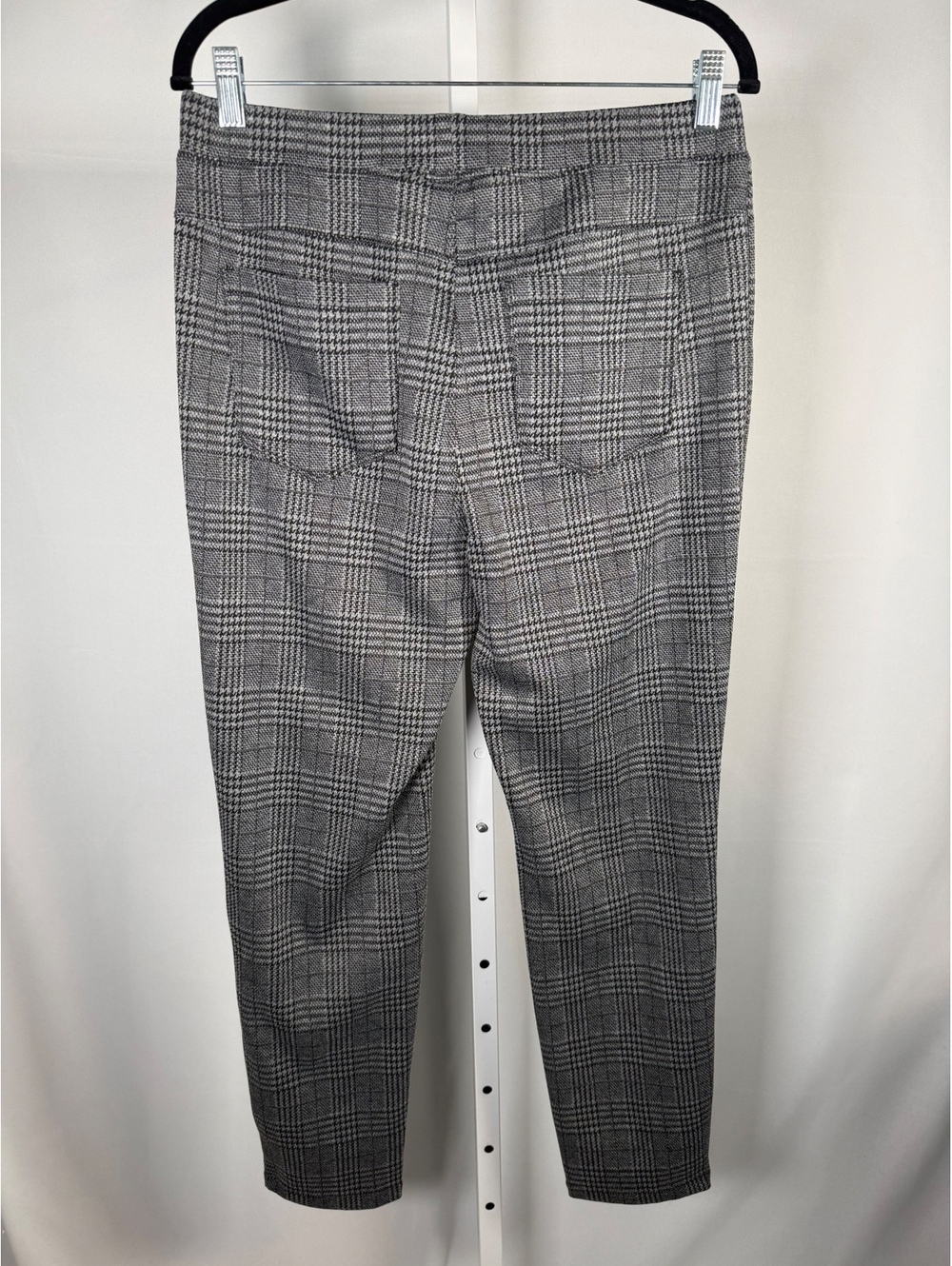 Halara Flex High Waisted Houndstooth Plaid Skinny Pants Charcoal Black Size L - Picture 4 of 8